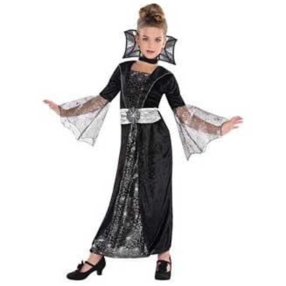 BRAND NEW girl dark countess vampire witch themed halloween costume size S 4-6 - Picture 1 of 7
